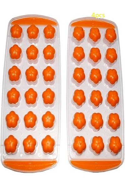 Generic 4pcs Creative Silicone Flexible Ice Tray Grid Fruit Ice Maker Durable Bone Cone