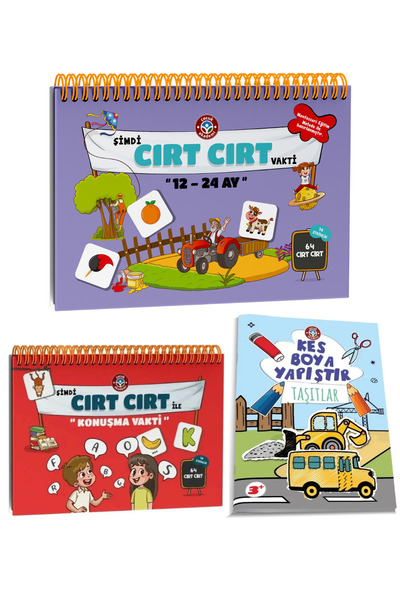 Çocuk Akademi 12-24 Ay Cırt Ve Cırt Ile Konuşma Vakti / Kes Boya Yapıştır- Ta...