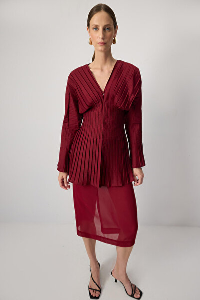 Touché Privé Ribbed Zippered Tunic