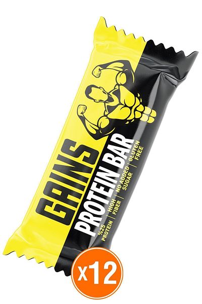 Frapella Gains Whey 25% Protein Ground Peanut Bar 40 Gr X 12 Pieces