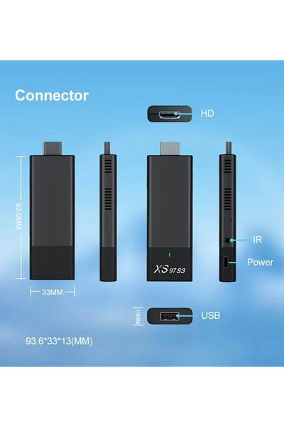 OEM Stick Android TV XS97 Streaming 4K - Netflix, YouTube și alte aplicații