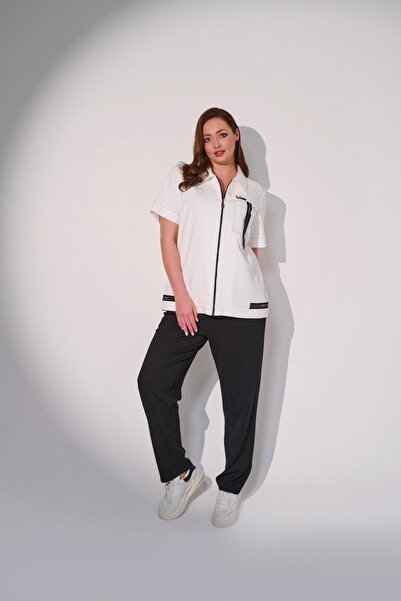 DE WHITES BÜYÜK BEDEN KISA KOLLU SPOR CEKET