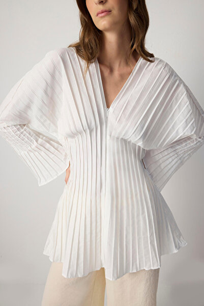 Touché Privé Ribbed Zippered Tunic