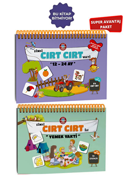 Çocuk Akademi 12-24 Ay Cırt Cırtlı Etkinlik Kitabı Ve Cırt Cırt Ile Yemek Vak...
