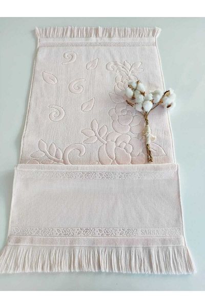 sarra 50x90cm ΠΕΤΣΕΤΑ SARRA ETAMIN ΜΕ ΦΛΑΝΤΖΑ - ΣΟΜΟΝ