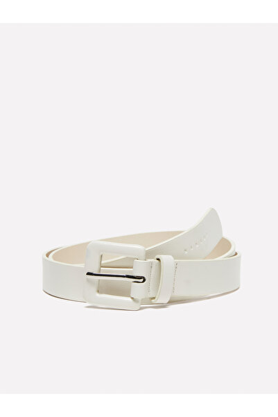 Sisley Ženska bela iste boje obložena Sa kopčom Eco- Koža Kaiš