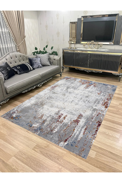 Bordo Halı Yıkanabilir Kaymaz Taban Halı Mutfak Dekor Yolluk Koridor Halısı S...