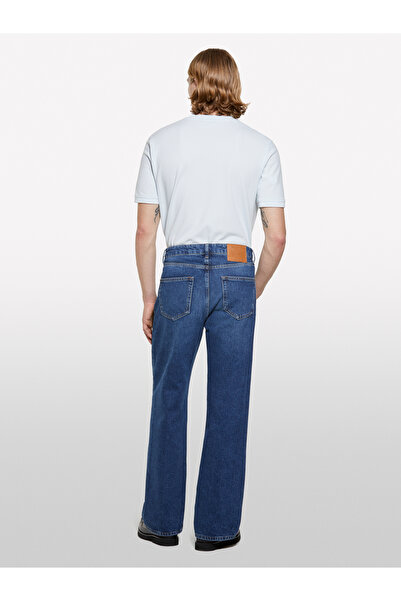 Sisley Ανδρικό μπλουζάκι Ice Blue 100% βαμβακερό με λαιμόκοψη κανονική εφαρμογή