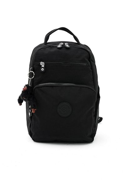 Sanmorris Unisex Black Crinkle Laptop School and Backpack - Αδιάβροχο, πολλαπλών διαμερισμάτων