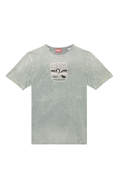 Diesel Ανδρικό μπλουζάκι γκρι Crew Neck