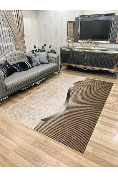 Bordo Halı Yıkanabilir Kaymaz Taban Halı Mutfak Dekor Yolluk Koridor Halısı S...