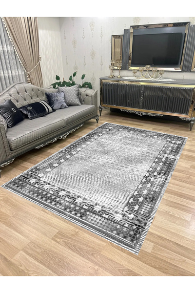 Bordo Halı Yıkanabilir Kaymaz Taban Halı Mutfak Dekor Yolluk Koridor Halısı S...