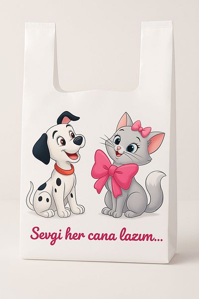 ÇABUKLAR Cute Friends Athlete Type Bio Bag (22X40 cm)