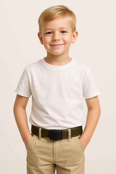 Çantacım Children's Cloth Belt Anti Allergic Plastic Buckle