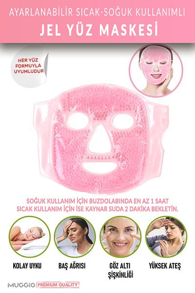 Muggio Adjustable, Refreshing Hot and Cold Gel Face Mask