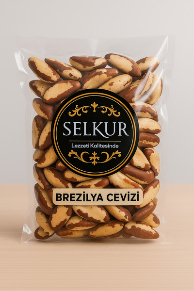 SELKUR Brezilya Cevizi 500gr Yeni Bütün Tane(VAKUMLU AMBALAJDA, ÇİĞ VE TUZSUZ)
