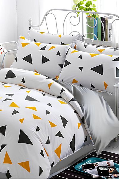 Always Single Double Sided Duvet Cover Set with Elastic Sheet