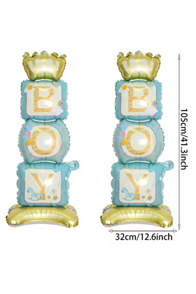 celhome Set Baloane Pentru Băieți, Welcome Baby Boy, 6 Piese, Cu Aer Sau Heliu