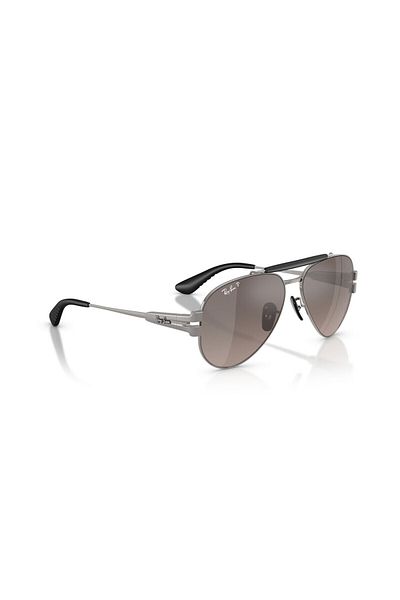 Ray-Ban نظارة شمسية راي بان للجنسين - RB 3762M - مقاس العدسة: 58 مم - لون معدني