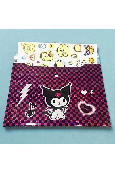 KITAPUS Kuromi Snap Envelope File - Practical and Stylish Design