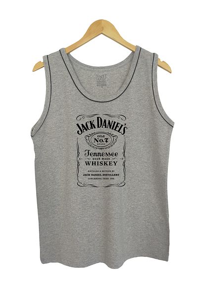 Raf Coll Ανδρικό μπλουζάκι με λουράκι Jack Dainiels Digital Printed