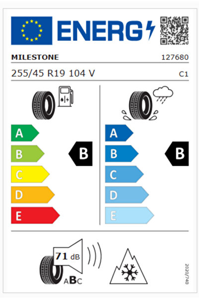 Milestone CarMile Winter 255/45R19 104V RF M+S 3PMSF 4x4 Kış Lastiği (Üretim Yılı: 2022)
