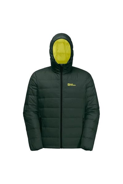 Jack Wolfskin 1207671 _t0138 Ather Down Hoody M Ανδρικό αθλητικό παλτό πράσινο κίτρινο