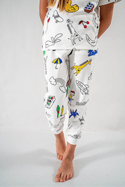 Naive Baby Boyanabilir Çocuk Pijama Takımı 🎨 (BOYA KALEMİ HEDİYE)