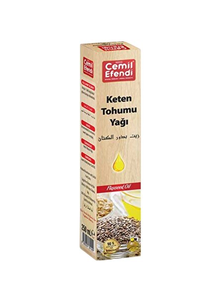 Cemilefendi زيت بذور الكتان 250 مل زيت كتان نقي 100% معصور على البارد