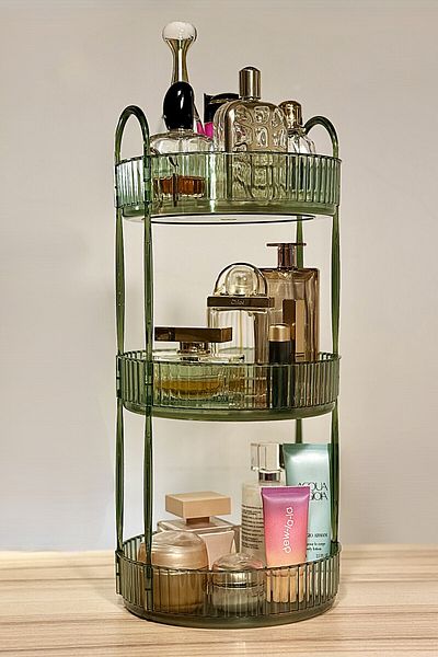 UNIQUE ME Organizator de machiaj Emerald - Organizator de cosmetice și bijuterii, pentru bucătărie și baie