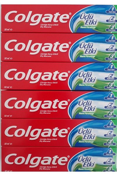 Colgate Triple Effect Toothpaste - 50 Ml, X 6 Pieces