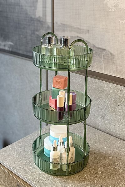UNIQUE ME Organizator de machiaj Emerald - Organizator de cosmetice și bijuterii, pentru bucătărie și baie