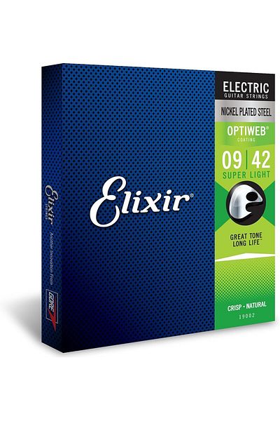 PUANDORG Elixir 19002 Optiweb Super Light Electric Guitar String (9-42) (Gifts)
