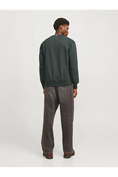 Jack & Jones Jack&Jones JORFREDERIKSBERG SWEAT CREW 12265756 - Ανδρικό φούτερ χακί πράσινο