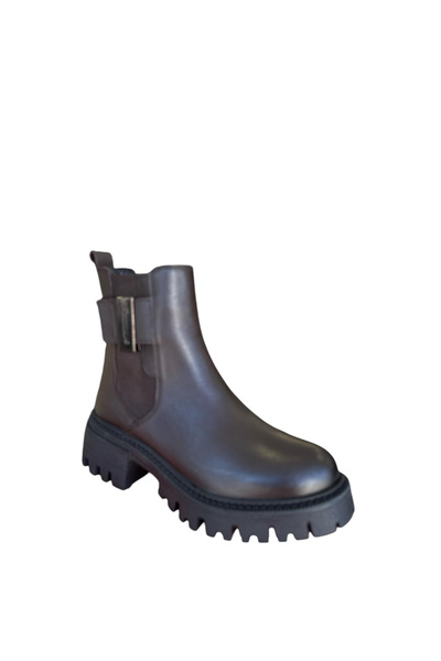 Castle Black YLDZ-23783-1 Καφέ Γυναικείες Κλασικές Μπότες από Γνήσιο Δέρμα