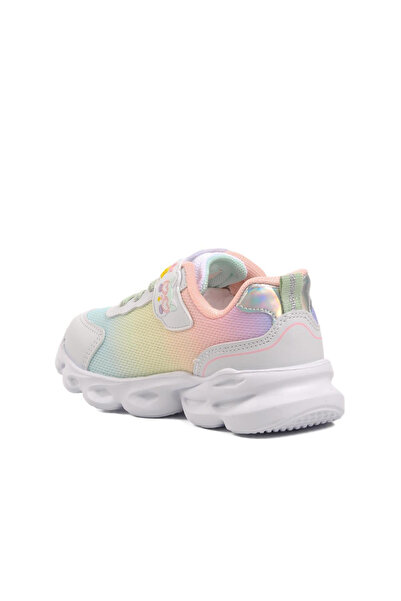 pepino 1415-p White-powder Velcro Girls' Sports Shoes White