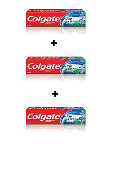 Colgate معجون أسنان ثلاثي التأثير 50 مل × 3 قطع