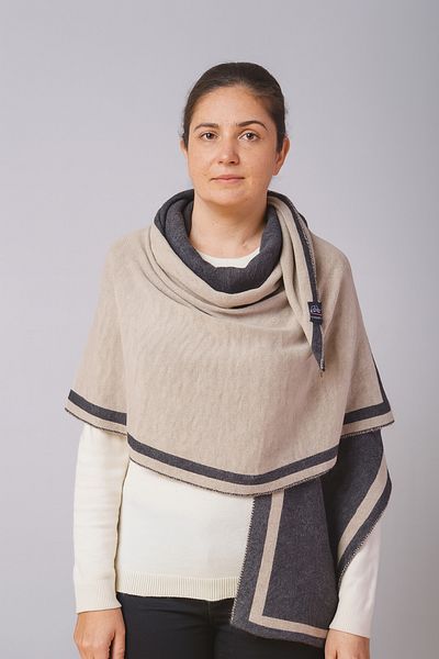Sebir Moda Two Knitwear Shawls in Color