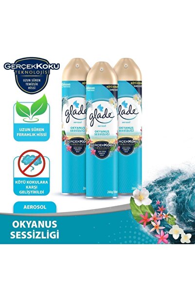 Glade Aerosol Oda Kokusu Okyanus Sessizliği 300 Ml X 3 Adet