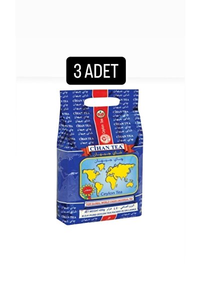 çaymekani Cihan Tea 3 Adet 400 gr 1,2 Kg Bergamot Aromalı Dökme Siyah Seylan Çay (KOKULU ÇAY)