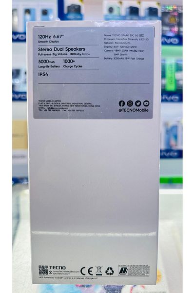 Tecno Spark 30 سنتًا و5 جرامًا