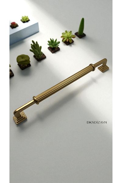 DKSDİZAYN 192 mm New Custom Matte Gold Series Maya Special Production Drawer Kitchen Cabinet Furniture Handle Handle