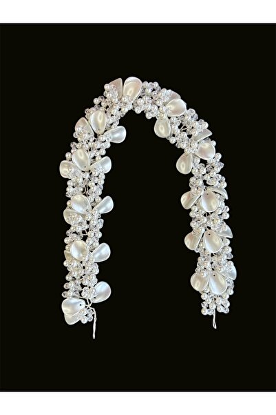 AYS إكسسوار شعر هيلين مطرز بالكريستال اللؤلؤي