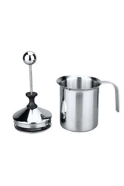 Generic 400ml Milk Frother Handheld Stainless Steel Double-Layer Milk Frother DIY Fancy Coffee Cream Coffee