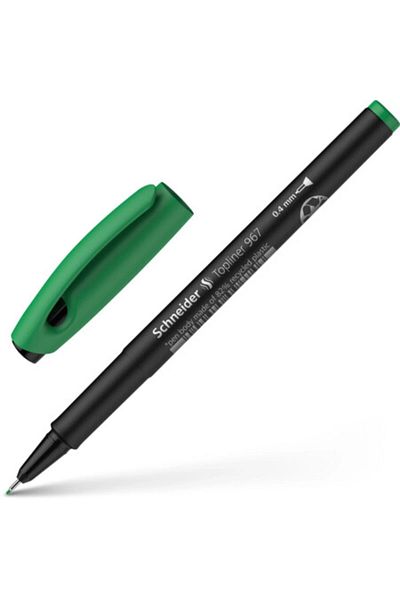 SCHNEIDER Topliner 967 Green 0.4mm Fiber Tip Felt Tip Pen