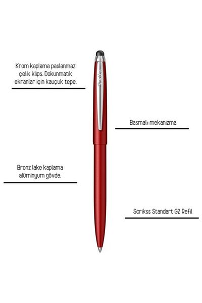 Scrikss F108 Ballpoint Pen Red
