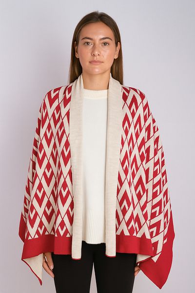 Sebir Moda V Patterned Knitwear Shawl