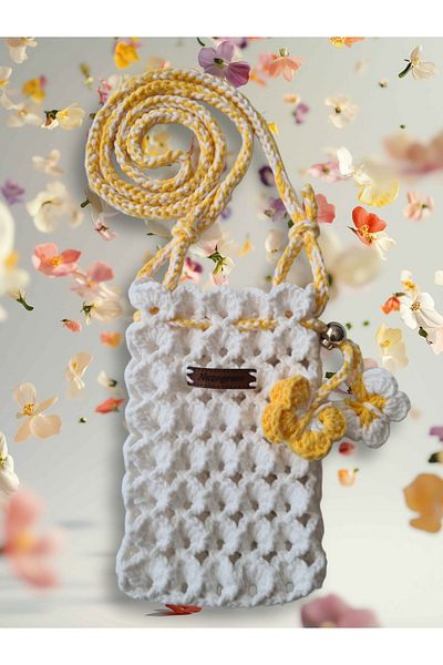 nazegram Knitted Phone Bag, Mini Bag, Crossbody Bag