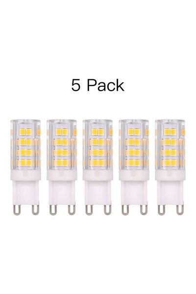 Generic 5pcs Led Ceramic G9 Lamp Beads High Voltage Bulb Plug-in Corn Lamp Mirror Headlight Chandelier