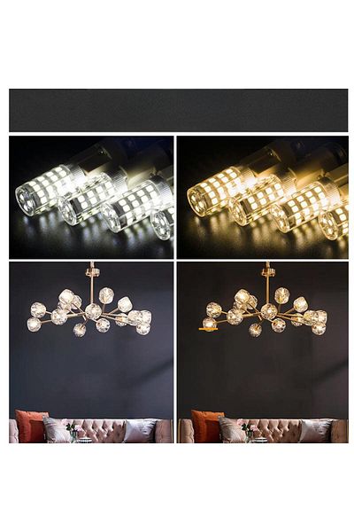 Generic 5pcs Led Ceramic G9 Lamp Beads High Voltage Bulb Plug-in Corn Lamp Mirror Headlight Chandelier